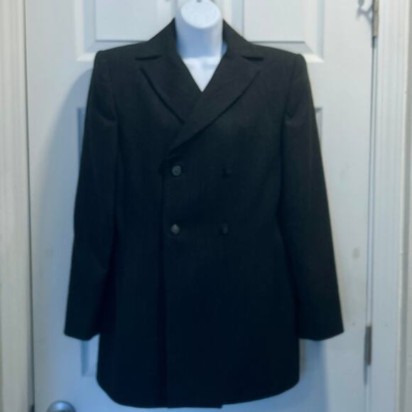Valerie Stevens Doubler Breasted Pure Wool Pant Suit Women's Sz 12 Two-Piece Blk - Picture 5 of 16